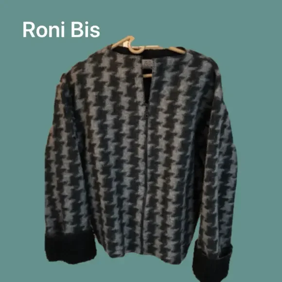 Designer Roni Bis Chevron Short Jacket - Picture 1 of 4
